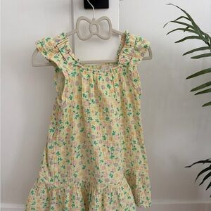 wonder nation Yellow Floral Ruffle Strap Casual Dress